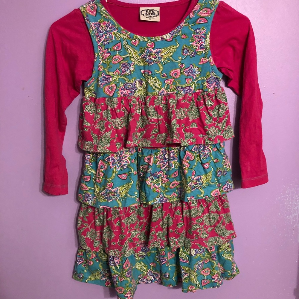 Flit & Flitter whimsical dress with built in shirt
